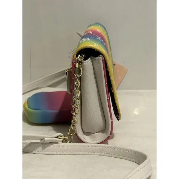 Luv Betsey By Betsey Johnson White Multicolor Crossbody Purse With Coin Pouch - Picture 5 of 9